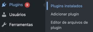 Plugin > Plugins instalados