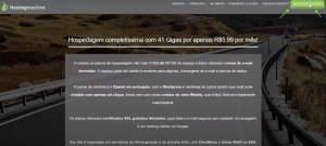 Tela inicial da Hosting Machine
