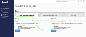 Representação da tela de "Assistente de Backup"