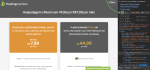 Representação do "Inspecionar" e a localização do botão para testar a compatibilidade do site