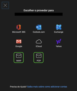 Duas opções recomendadas para provedor