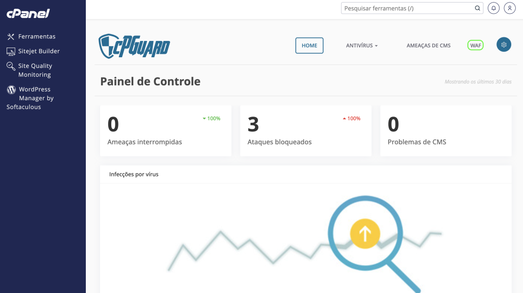 Representação da localização do "WAF"