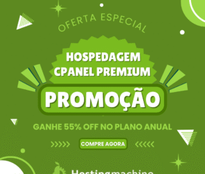 Promoção hospedagem cPanel Premium Hosting Machine