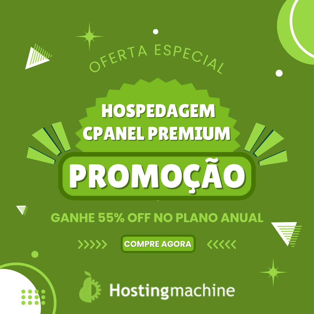 Promoção hospedagem cPanel Premium Hosting Machine