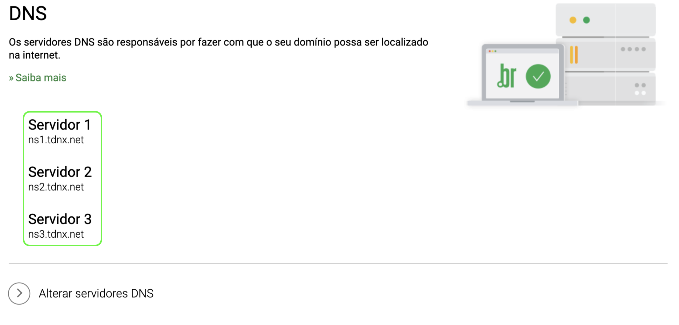 Resultado do apontamento dos servidores