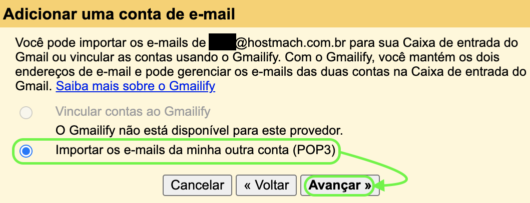 Representação da opção que precisa ser escolhida